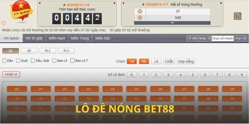 Xổ số nóng BET88 hấp dẫn bởi phiên quay diễn ra nhanh chóng